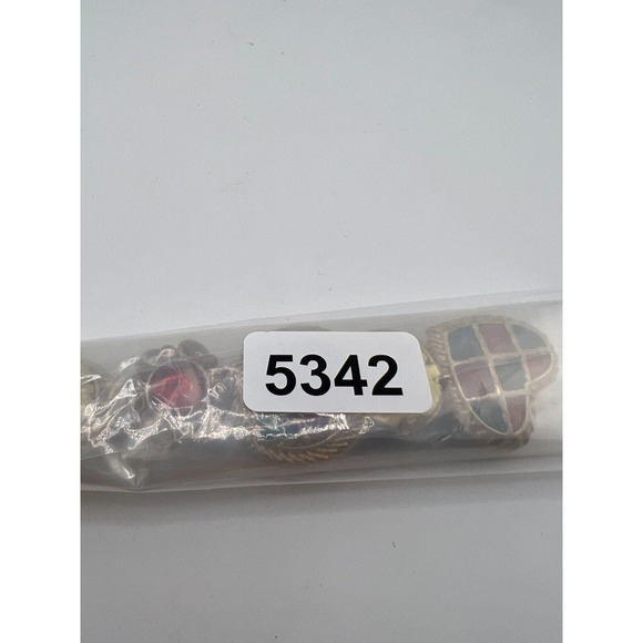 Vintage Five Different Heart and‎ Flower Button Covers 90s 80s - Picture 4 of 4